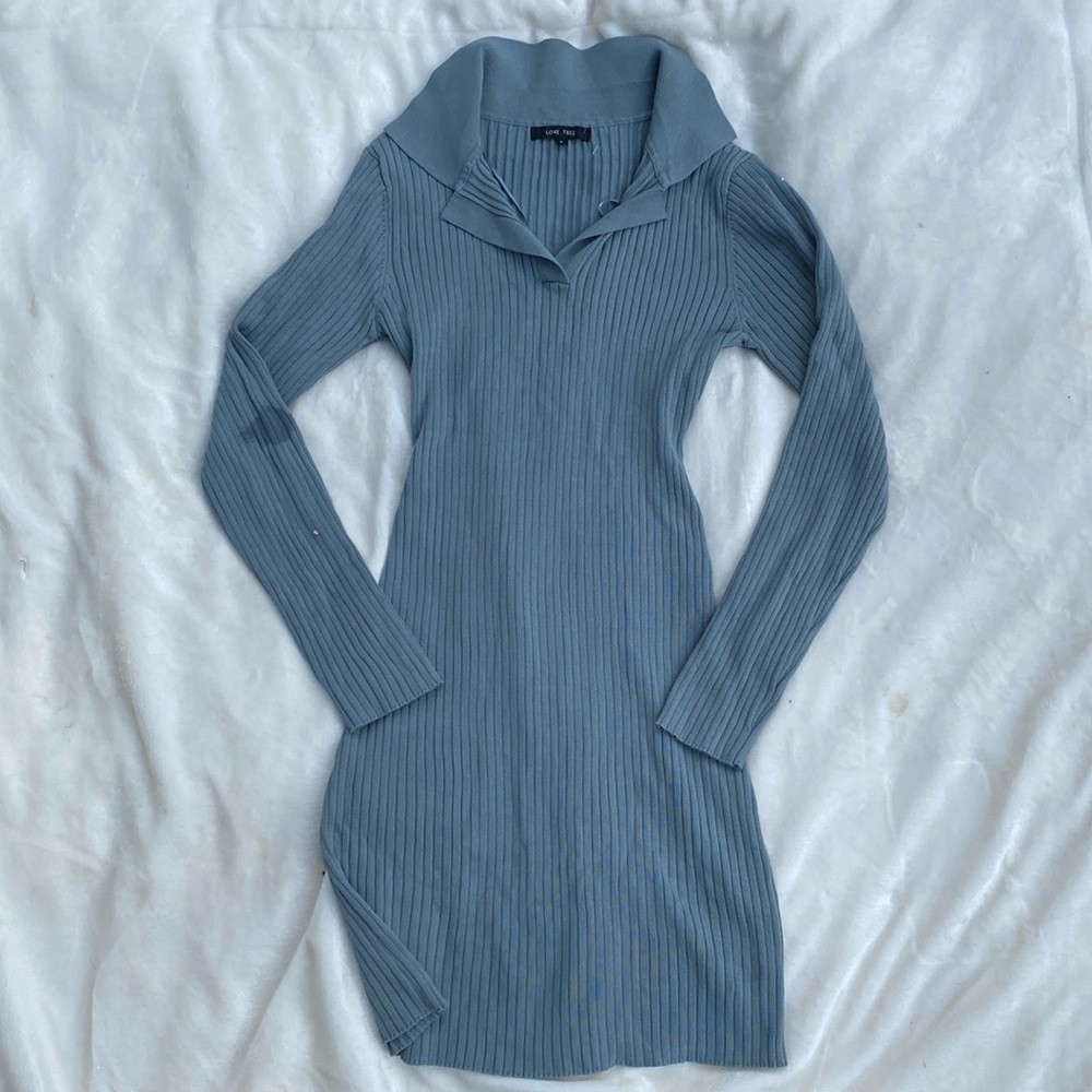 Super cute green knit dressy stretchy dress